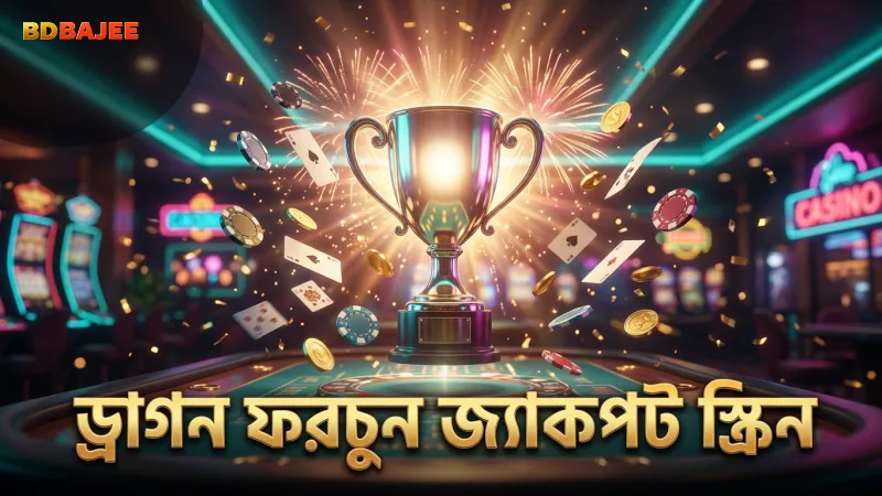ড্রাগন ফরচুনের জ্যাকপট কয়েন জয়ের স্ক্রিন রসিদ।