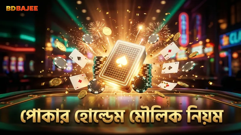 পোকার হোল্ডেমের মৌলিক নিয়ম ও হাতের র্যাঙ্কিং ব্যাখ্যা করে।